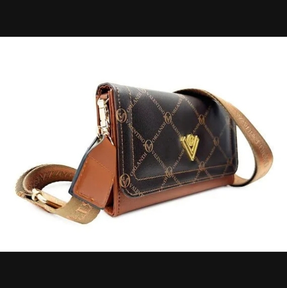 Valentino Orlandi Black and Brown Belt Bag with Quilted Design - Picture 2 of 5